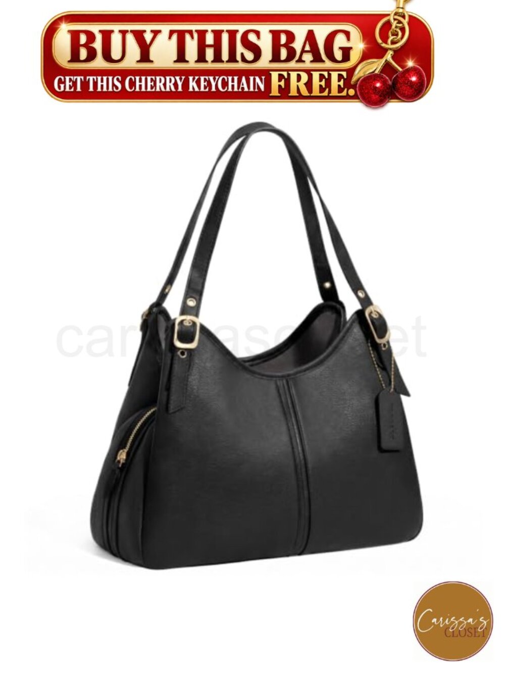 ✨ Soft PU Leather Hobo Shoulder Bag Vintage Slouchy Purse Adjustable Straps